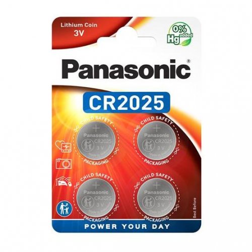 Батарейки Panasonic CR2025 Lithium 4 шт. (CR-2025EL/4B) купити в Україні: Київ, Львів, Хмельницький, Тернопіль, Івано-Франківськ | Низька ціна, відгуки, характеристики від TELEMART фото