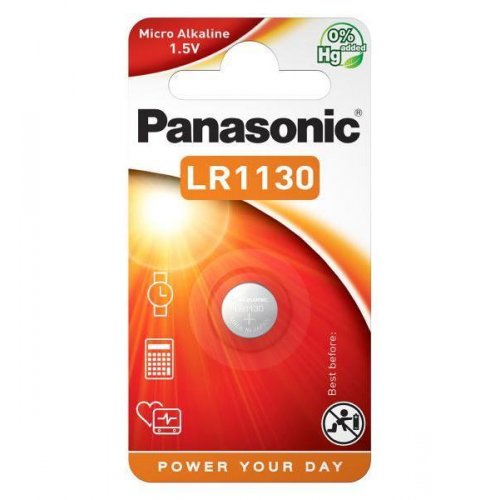 Батарейка Panasonic LR1130 Alkaline 1 шт. (LR-1130EL/1B) купити в Україні: Київ, Львів, Хмельницький, Тернопіль, Івано-Франківськ | Низька ціна, відгуки, характеристики від TELEMART фото