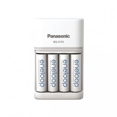Зарядний пристрій Panasonic Smart-Quick Charger + Eneloop 4AA 2000 mAh (K-KJ55MCD40E) купити в Україні: Київ, Львів, Хмельницький, Тернопіль, Івано-Франківськ | Низька ціна, відгуки, характеристики від TELEMART фото