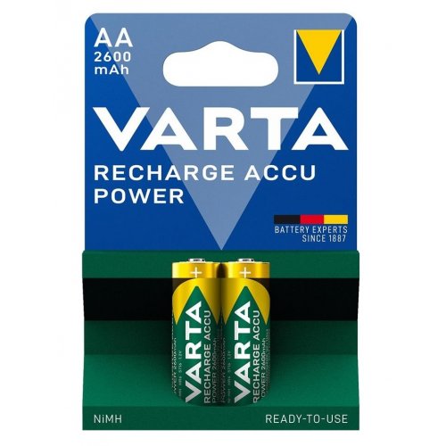 Аккумулятор Varta Power AA 2600 mAh NI-MH 2 шт. (5716101402) купить в Украине: Киев, Днепр, Харьков, Одесса  | Низкая цена, отзывы, характеристики от TELEMART фото