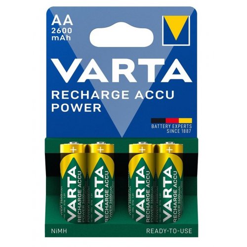Аккумулятор Varta Power AA 2600 mAh NI-MH 4 шт. (5716101404) купить в Украине: Киев, Днепр, Харьков, Одесса  | Низкая цена, отзывы, характеристики от TELEMART фото