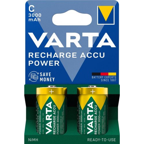 Аккумулятор Varta Power C (LR14) 3000 mAh NI-MH 2 шт. (56714101412) купить в Украине: Киев, Днепр, Харьков, Одесса  | Низкая цена, отзывы, характеристики от TELEMART фото