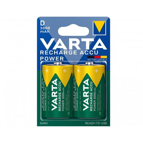 Аккумулятор Varta Power D (LR20) 3000 mAh NI-MH 2 шт. (56720101412) купить в Украине: Киев, Днепр, Харьков, Одесса  | Низкая цена, отзывы, характеристики от TELEMART фото