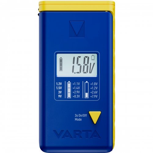 Цифровий тестер батарейок Varta LCD (893101111) купити в Україні: Київ, Львів, Хмельницький, Тернопіль, Івано-Франківськ | Низька ціна, відгуки, характеристики від TELEMART фото