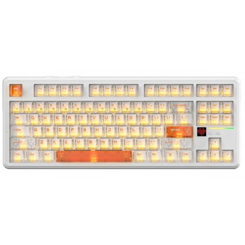 Клавіатура Attack Shark X87 Ultra RGB Meg Shark Switches Wireless (AS-6979033730236-IO) Iced Orange купити в Україні: Київ, Львів, Хмельницький, Тернопіль, Івано-Франківськ | Низька ціна, відгуки, характеристики від TELEMART фото