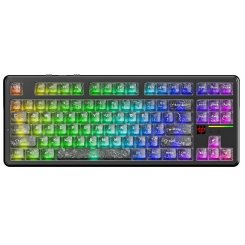 Клавіатура Attack Shark X87 Ultra RGB Meg Shark Switches Wireless (AS-6979033730243-FC) Forged Carbon
