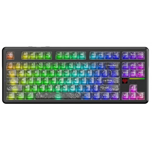 Клавіатура Attack Shark X87 Ultra RGB Meg Shark Switches Wireless (AS-6979033730243-FC) Forged Carbon купити в Україні: Київ, Львів, Хмельницький, Тернопіль, Івано-Франківськ | Низька ціна, відгуки, характеристики від TELEMART фото
