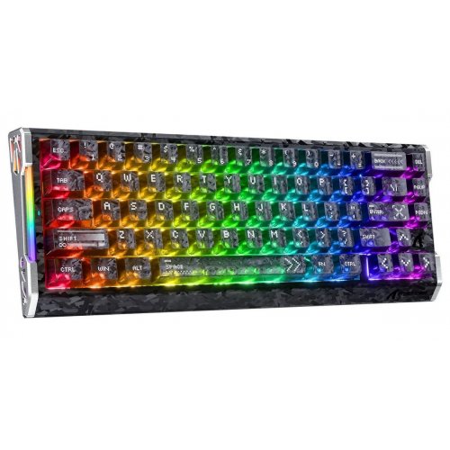 Клавіатура Attack Shark R68 RGB HE Magnetic Meg Shark Switches (AS-6979033730298-FC) Forged Carbon купити в Україні: Київ, Львів, Хмельницький, Тернопіль, Івано-Франківськ | Низька ціна, відгуки, характеристики від TELEMART фото
