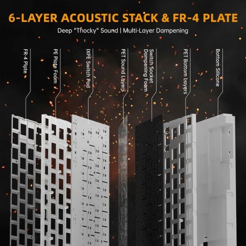 Клавіатура Attack Shark R68 RGB HE Magnetic Meg Shark Switches (AS-6979033730298-FC) Forged Carbon купити в Україні: Київ, Львів, Хмельницький, Тернопіль, Івано-Франківськ | Низька ціна, відгуки, характеристики від TELEMART фото