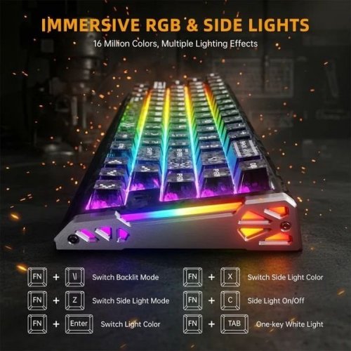 Клавиатура Attack Shark R68 RGB HE Magnetic Meg Shark Switches (AS-6979033730298) Black купить в Украине | Telemart фото