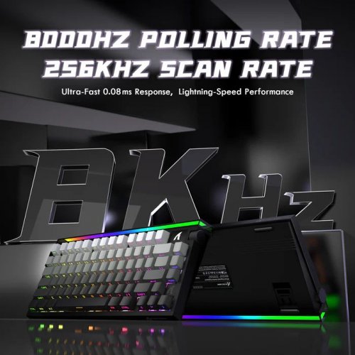 Клавіатура Attack Shark R85 RGB HE Magnetic Purple Mandrel Switches (AS-6972792472553-MN) Moon Night купити в Україні: Київ, Львів, Хмельницький, Тернопіль, Івано-Франківськ | Низька ціна, відгуки, характеристики від TELEMART фото