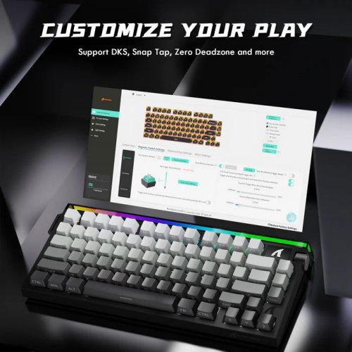 Клавіатура Attack Shark R85 RGB HE Magnetic Purple Mandrel Switches (AS-6972792472553-MN) Moon Night купити в Україні: Київ, Львів, Хмельницький, Тернопіль, Івано-Франківськ | Низька ціна, відгуки, характеристики від TELEMART фото
