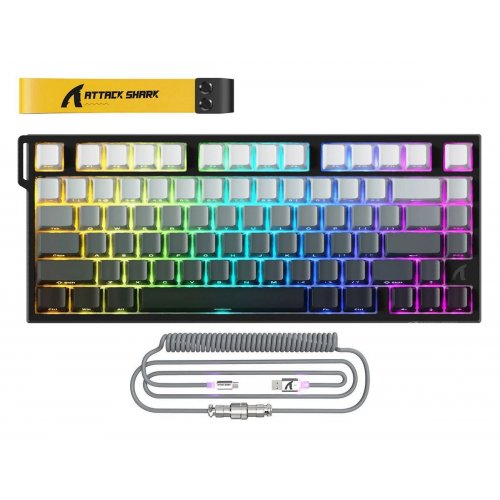 Клавіатура Attack Shark R82 RGB HE Magnetic Switches (AS-6979033730212-MN) Moon Night купити в Україні: Київ, Львів, Хмельницький, Тернопіль, Івано-Франківськ | Низька ціна, відгуки, характеристики від TELEMART фото