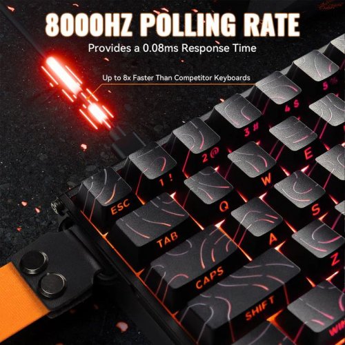 Клавіатура Attack Shark X68 RGB MAX HE Magnetic Linear Switches (AS-6972792470740-BCL) Black Contour Line купити в Україні: Київ, Львів, Хмельницький, Тернопіль, Івано-Франківськ | Низька ціна, відгуки, характеристики від TELEMART фото