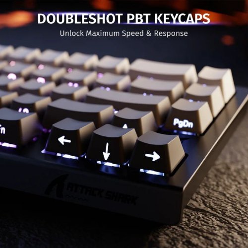 Клавіатура Attack Shark X68 RGB HE Magnetic Linear Switches (AS-6972792471037-MN) Moon Night купити в Україні: Київ, Львів, Хмельницький, Тернопіль, Івано-Франківськ | Низька ціна, відгуки, характеристики від TELEMART фото