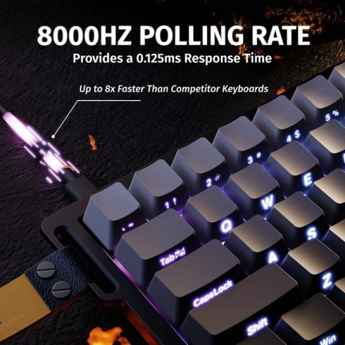 Клавіатура Attack Shark X68 RGB HE Magnetic Linear Switches (AS-6972792471037-MN) Moon Night купити в Україні: Київ, Львів, Хмельницький, Тернопіль, Івано-Франківськ | Низька ціна, відгуки, характеристики від TELEMART фото