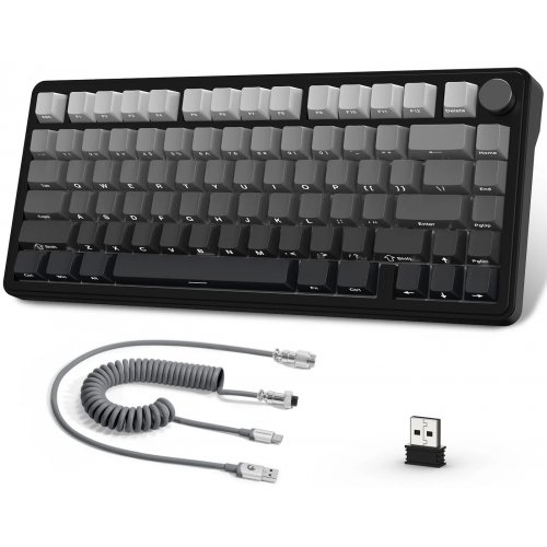 Клавіатура Attack Shark X85 RGB Linear White Jade Switch Wireless (AS-6972792471570-GB) Gradient Black купити в Україні: Київ, Львів, Хмельницький, Тернопіль, Івано-Франківськ | Низька ціна, відгуки, характеристики від TELEMART фото