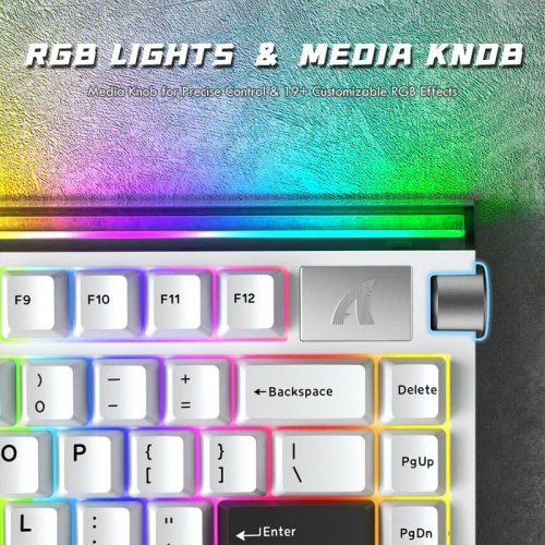 Клавіатура Attack Shark R85 RGB HE Magnetic Purple Mandrel Switches (AS-6972792472522-SW-UA) Starry White купити в Україні: Київ, Львів, Хмельницький, Тернопіль, Івано-Франківськ | Низька ціна, відгуки, характеристики від TELEMART фото