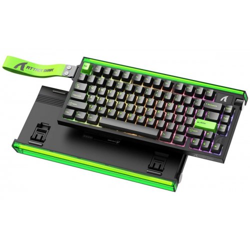 Клавіатура Attack Shark R85 RGB HE Magnetic Purple Mandrel Switches (AS-6972792472539-F-UA) Fluorescent Green купити в Україні: Київ, Львів, Хмельницький, Тернопіль, Івано-Франківськ | Низька ціна, відгуки, характеристики від TELEMART фото