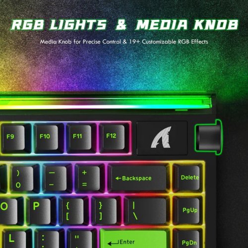 Клавіатура Attack Shark R85 RGB HE Magnetic Purple Mandrel Switches (AS-6972792472539-F-UA) Fluorescent Green купити в Україні: Київ, Львів, Хмельницький, Тернопіль, Івано-Франківськ | Низька ціна, відгуки, характеристики від TELEMART фото
