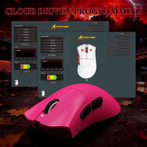 Миша Attack Shark V3 Pro Wireless (AS-6972792472560-P) Pink купити в Україні: Київ, Львів, Хмельницький, Тернопіль, Івано-Франківськ | Низька ціна, відгуки, характеристики від TELEMART фото