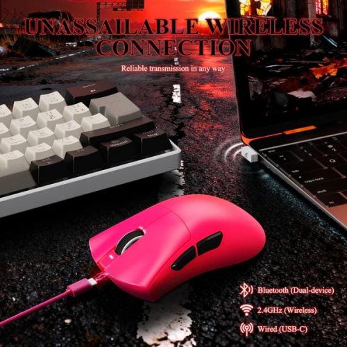 Миша Attack Shark V3 Pro Wireless (AS-6972792472560-P) Pink купити в Україні: Київ, Львів, Хмельницький, Тернопіль, Івано-Франківськ | Низька ціна, відгуки, характеристики від TELEMART фото