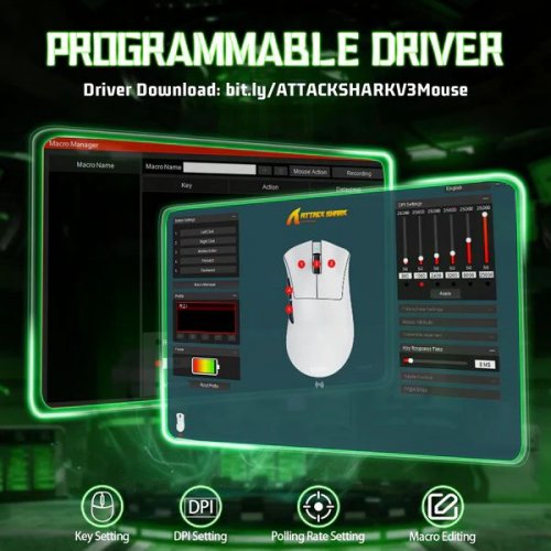 Миша Attack Shark V3 Wireless (AS-6972792472614-B) Black купити в Україні: Київ, Львів, Хмельницький, Тернопіль, Івано-Франківськ | Низька ціна, відгуки, характеристики від TELEMART фото