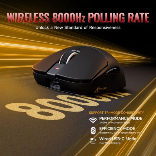 Миша Attack Shark X8 Ultimate Wireless (AS-6979033730106-B) Black купити в Україні: Київ, Львів, Хмельницький, Тернопіль, Івано-Франківськ | Низька ціна, відгуки, характеристики від TELEMART фото