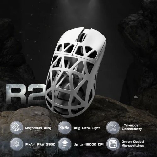 Миша Attack Shark R2 Magnesium Alloy 8K (AS-6972792470900-W) White купити в Україні: Київ, Львів, Хмельницький, Тернопіль, Івано-Франківськ | Низька ціна, відгуки, характеристики від TELEMART фото
