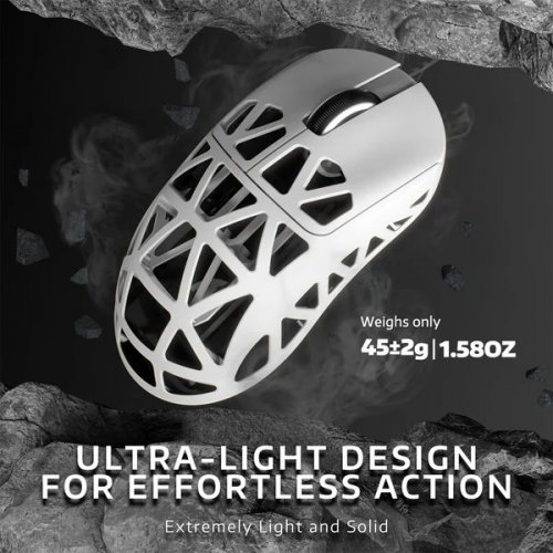 Миша Attack Shark R2 Magnesium Alloy 8K (AS-6972792470900-W) White купити в Україні: Київ, Львів, Хмельницький, Тернопіль, Івано-Франківськ | Низька ціна, відгуки, характеристики від TELEMART фото