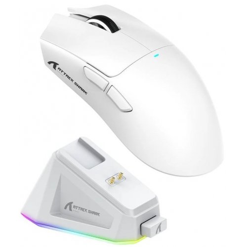 Миша Attack Shark X11 Wireless (AS-6972792471174-W) White купити в Україні: Київ, Львів, Хмельницький, Тернопіль, Івано-Франківськ | Низька ціна, відгуки, характеристики від TELEMART фото