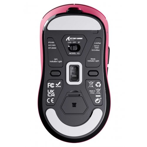 Миша Attack Shark X3 Wireless (AS-6972792471136-P) Pink купити в Україні: Київ, Львів, Хмельницький, Тернопіль, Івано-Франківськ | Низька ціна, відгуки, характеристики від TELEMART фото