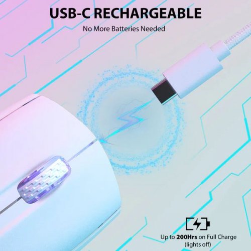 Миша Attack Shark X5 Wireless (AS-6972792471013-W) White купити в Україні: Київ, Львів, Хмельницький, Тернопіль, Івано-Франківськ | Низька ціна, відгуки, характеристики від TELEMART фото