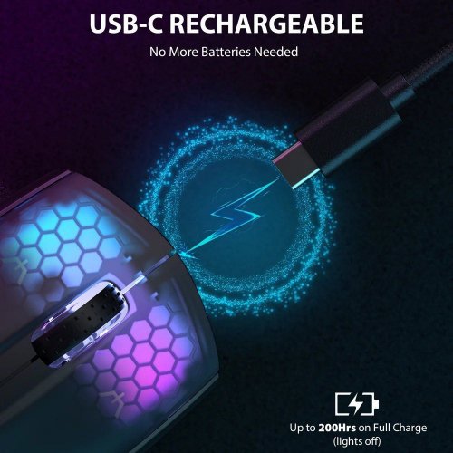 Миша Attack Shark X5 Wireless (AS-6972792471013-B) Black купити в Україні: Київ, Львів, Хмельницький, Тернопіль, Івано-Франківськ | Низька ціна, відгуки, характеристики від TELEMART фото