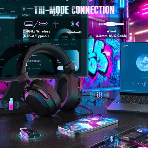 Наушники Attack Shark L30 Pro Wireless (AS-6979033730205-B) Black купить в Украине: Киев, Днепр, Харьков, Одесса  | Низкая цена, отзывы, характеристики от TELEMART фото