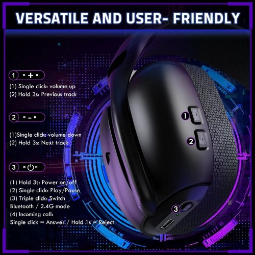 Навушники Attack Shark L80 Pro Wireless (AS-6972792471983-PRO-B) Black купити в Україні: Київ, Львів, Хмельницький, Тернопіль, Івано-Франківськ | Низька ціна, відгуки, характеристики від TELEMART фото