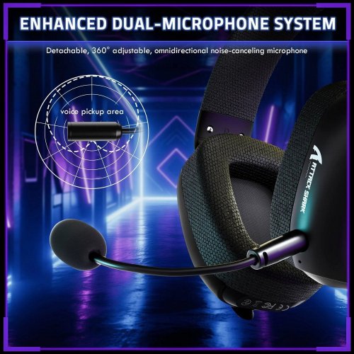 Навушники Attack Shark L80 Pro Wireless (AS-6972792471983-PRO-B) Black купити в Україні: Київ, Львів, Хмельницький, Тернопіль, Івано-Франківськ | Низька ціна, відгуки, характеристики від TELEMART фото