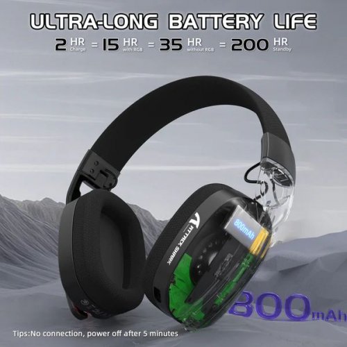 Наушники Attack Shark L90 Wireless (AS-6979033730076-B) Black купить в Украине: Киев, Днепр, Харьков, Одесса  | Низкая цена, отзывы, характеристики от TELEMART фото