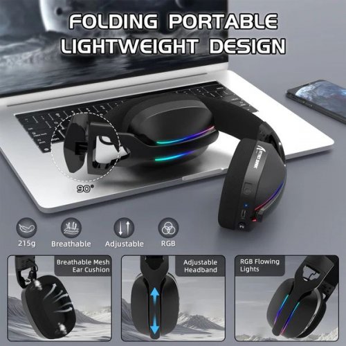 Наушники Attack Shark L90 Wireless (AS-6979033730076-B) Black купить в Украине: Киев, Днепр, Харьков, Одесса  | Низкая цена, отзывы, характеристики от TELEMART фото