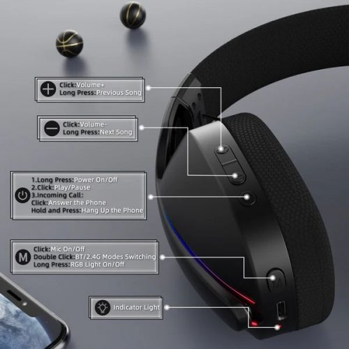 Наушники Attack Shark L90 Wireless (AS-6979033730076-B) Black купить в Украине: Киев, Днепр, Харьков, Одесса  | Низкая цена, отзывы, характеристики от TELEMART фото