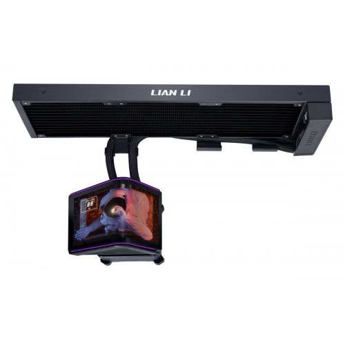 Готова СВО Lian Li Hydroshift II OLED Curved 360 Fanless (G89.GHS2OLDC36NB.00) Black купити в Україні: Київ, Львів, Хмельницький, Тернопіль, Івано-Франківськ | Перевірка сумісності, низька ціна, відгуки, характеристики від TELEMART фото