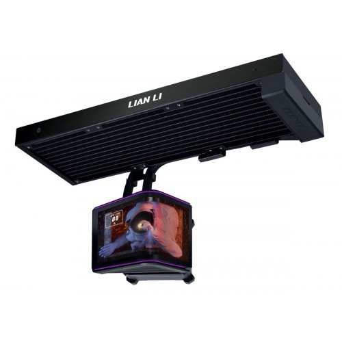 Готова СВО Lian Li Hydroshift II OLED Curved 360 Fanless (G89.GHS2OLDC36NB.00) Black купити в Україні: Київ, Львів, Хмельницький, Тернопіль, Івано-Франківськ | Перевірка сумісності, низька ціна, відгуки, характеристики від TELEMART фото
