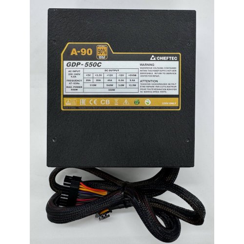 Блок живлення CHIEFTEC A-90 550W (GDP-550C) (Відновлено продавцем, 888408) купити в Україні: Київ, Львів, Хмельницький, Тернопіль, Івано-Франківськ | Перевірка сумісності, низька ціна, відгуки, характеристики від TELEMART фото