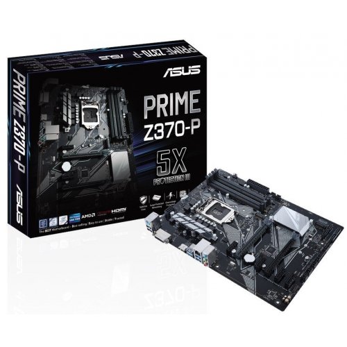 Материнська плата Asus PRIME Z370-P (s1151, Intel Z370) (Відновлено продавцем, 888444) купити в Україні: Київ, Львів, Хмельницький, Тернопіль, Івано-Франківськ | Перевірка сумісності, низька ціна, відгуки, характеристики від TELEMART фото