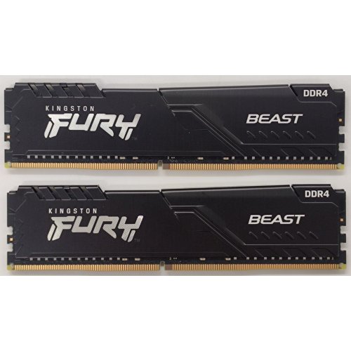 Озу Kingston DDR4 64GB (2x32GB) 3200Mhz FURY Beast Black (KF432C16BBK2/64) (Восстановлено продавцом, 888458) купить в Украине: Киев, Днепр, Харьков, Одесса  | Проверка совместимости, низкая цена, отзывы, характеристики от TELEMART фото