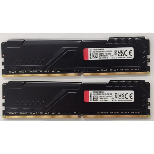 Озу Kingston DDR4 64GB (2x32GB) 3200Mhz FURY Beast Black (KF432C16BBK2/64) (Восстановлено продавцом, 888458) купить в Украине: Киев, Днепр, Харьков, Одесса  | Проверка совместимости, низкая цена, отзывы, характеристики от TELEMART фото