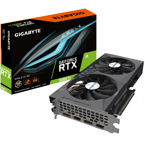Відеокарта Gigabyte GeForce RTX 3060 Ti EAGLE OC 8192MB (GV-N306TEAGLE OC-8GD 2.0) (Відновлено продавцем, 888464) купити в Україні: Київ, Львів, Хмельницький, Тернопіль, Івано-Франківськ | Перевірка сумісності, низька ціна, відгуки, характеристики від TELEMART фото