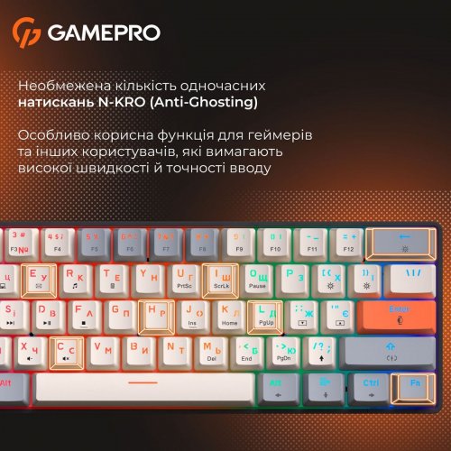 Клавиатура GamePro MK130 V2 Infinity QLAB Sakura (MK130-V2-B-QS) Black купить в Украине: Киев, Днепр, Харьков, Одесса  | Низкая цена, отзывы, характеристики от TELEMART фото