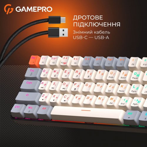 Клавиатура GamePro MK130 V2 Infinity QLAB Sakura (MK130-V2-B-QS) Black купить в Украине: Киев, Днепр, Харьков, Одесса  | Низкая цена, отзывы, характеристики от TELEMART фото