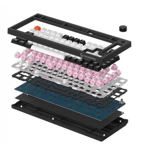 Клавиатура GamePro MK160 V2 Warden QLAB Sakura (MK160-V2-BL-QS) White купить в Украине: Киев, Днепр, Харьков, Одесса  | Низкая цена, отзывы, характеристики от TELEMART фото